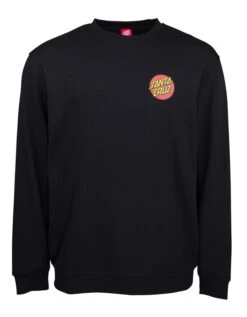 SANTA CRUZ CLASSIC DOT CHEST CREW BLACK -Ride The Boards santa cruz classic dot chest crew felpa black 3
