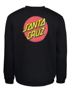 SANTA CRUZ CLASSIC DOT CHEST CREW BLACK -Ride The Boards santa cruz classic dot chest crew felpa black 4
