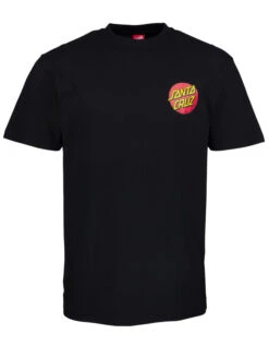 SANTA CRUZ CLASSIC DOT CHEST T-SHIRT BLACK -Ride The Boards santa cruz classic dot chest t shirt black 3