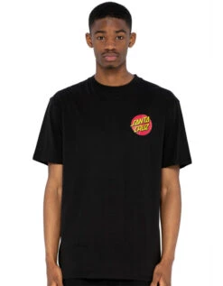 SANTA CRUZ CLASSIC DOT CHEST T-SHIRT BLACK -Ride The Boards santa cruz classic dot chest t shirt black 4