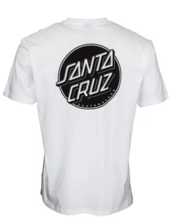 SANTA CRUZ CONTRA DOT MONO T-SHIRT WHITE -Ride The Boards santa cruz contra dot mono t shirt white 1