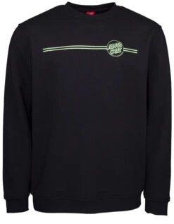 SANTA CRUZ OPUS DOT STRIPE CREW BLACK MINT 8 SANTA CRUZ OPUS DOT STRIPE CREW BLACK MINT -Ride The Boards santa cruz opus dot stripe crew felpa mint black