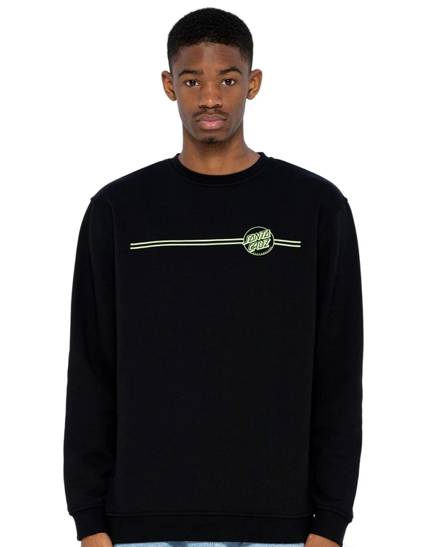 SANTA CRUZ OPUS DOT STRIPE CREW BLACK MINT 1 SANTA CRUZ OPUS DOT STRIPE CREW BLACK MINT
