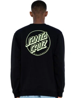 SANTA CRUZ OPUS DOT STRIPE CREW BLACK MINT 7 SANTA CRUZ OPUS DOT STRIPE CREW BLACK MINT -Ride The Boards santa cruz opus dot stripe crew felpa mint black 4