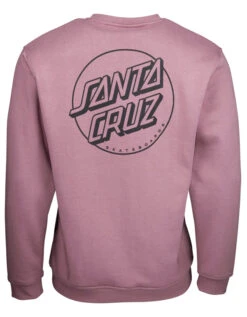 SANTA CRUZ OPUS DOT STRIPE CREW WASHED GRAPE -Ride The Boards santa cruz opus dot stripe crew felpa washed grape 3