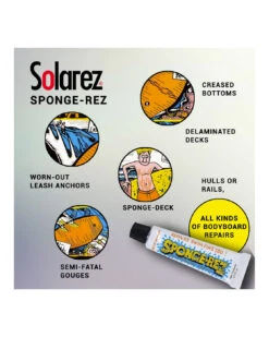 SPONGE-REZ BODYBOARD REPAIR KIT 2FL OZ -Ride The Boards sponge rez resina per riparazioni bodyboard 56gr 1