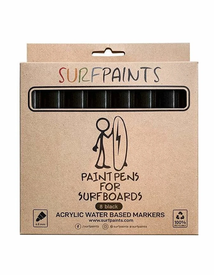 SURF PAINTS BLACK SET 4MM 1 SURF PAINTS BLACK SET 4MM