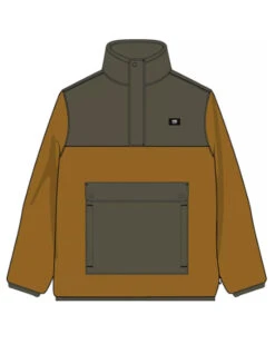 VANS MAMMOTH PULLOVER BROWN GREEN -Ride The Boards vans felpa mammoth brown green