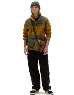 VANS MAMMOTH PULLOVER BROWN GREEN -Ride The Boards vans felpa mammoth brown green 8