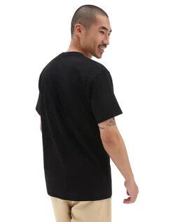 VANS LEFT CHEST LOGO T-SHIRT BLACK EVEN -Ride The Boards vans left chest logo t shirt black even 2
