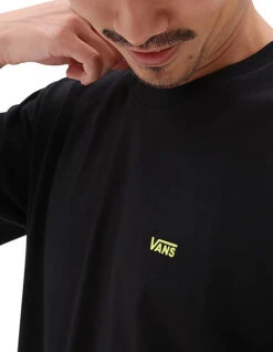 VANS LEFT CHEST LOGO T-SHIRT BLACK EVEN -Ride The Boards vans left chest logo t shirt black even 3