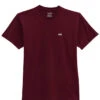 VANS LEFT CHEST LOGO T-SHIRT BURGUNDY