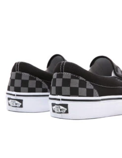 VANS CHECKERBOARD CLASSIC SLIP-ON SHOES BLACK PEWTER -Ride The Boards vans scarpe classic slip on black pewter checkerboard 6