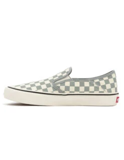 VANS CHECKERBOARD CLASSIC SLIP-ON SHOES GREEN 13 VANS CHECKERBOARD CLASSIC SLIP-ON SHOES GREEN -Ride The Boards vans scarpe classic slip on checkerboard methyl 6