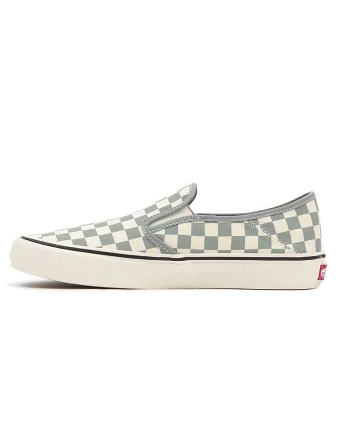 VANS CHECKERBOARD CLASSIC SLIP-ON SHOES GREEN 7 VANS CHECKERBOARD CLASSIC SLIP-ON SHOES GREEN - Image 7