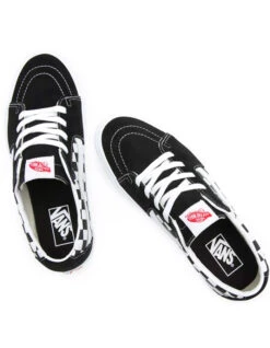 VANS SK8-LOW RACING BLACK CHECKERBOARD SHOES -Ride The Boards vans scarpe sk8 low black checkerboard 1