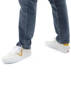 VANS SUEDE SPORT SHOES WHITE -Ride The Boards vans scarpe skate sport white 2