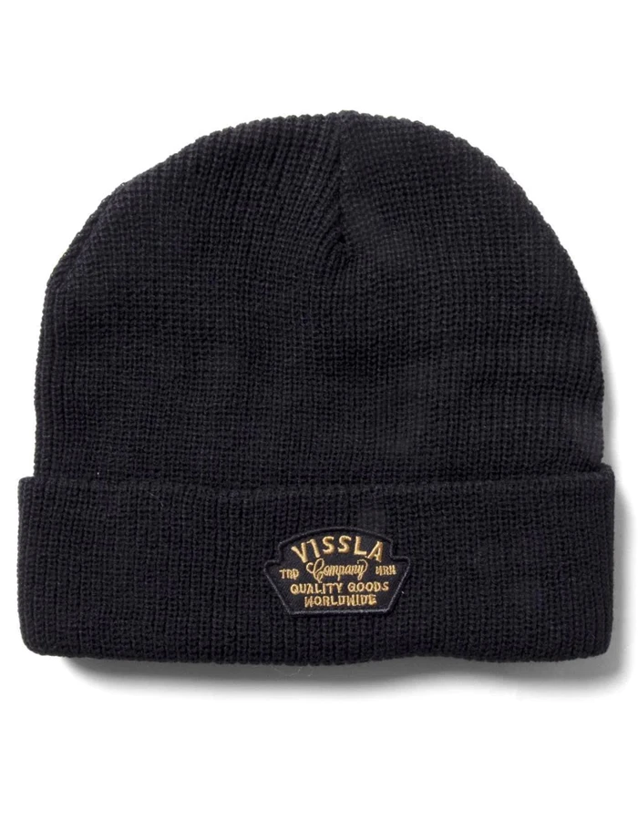 VISSLA SOLID SETS ECO BEANIE BLACK 1 VISSLA SOLID SETS ECO BEANIE BLACK