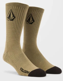 VOLCOM FULL STONE SOCKS WHITE 3 PACK AGAVE -Ride The Boards volcom full stone calzini pacco da 3 agave 3
