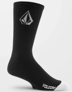 VOLCOM FULL STONE SOCKS BLACK 3 PACK 5 VOLCOM FULL STONE SOCKS BLACK 3 PACK -Ride The Boards volcom full stone calzini pacco da 3 black 1