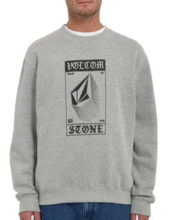 VOLCOM WATANITE SWEATSHIRT HEATHER GREY